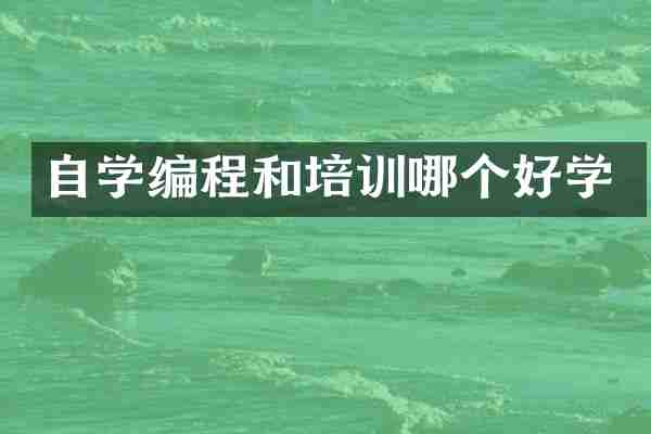 自学编程和培训哪个好学