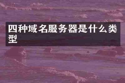四种域名服务器是什么类型