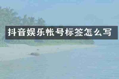 抖音娱乐帐号标签怎么写