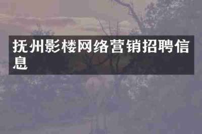 抚州影楼网络营销招聘信息