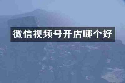 微信视频号开店哪个好