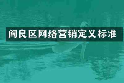 阎良区网络营销定义标准