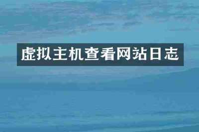 虚拟主机查看网站日志