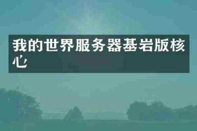 我的世界服务器基岩版核心