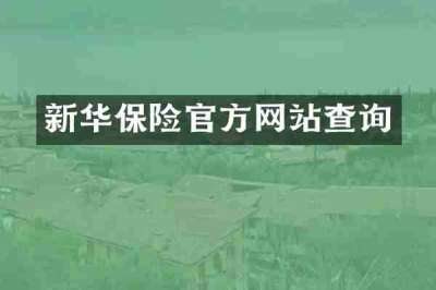 新华保险官方网站查询