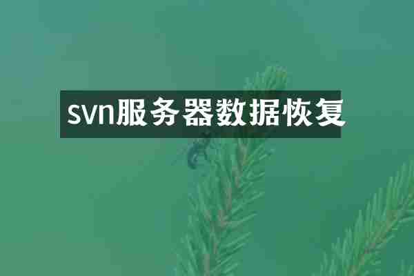 svn服务器数据恢复