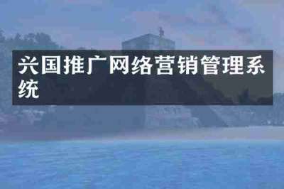 兴国推广网络营销管理系统