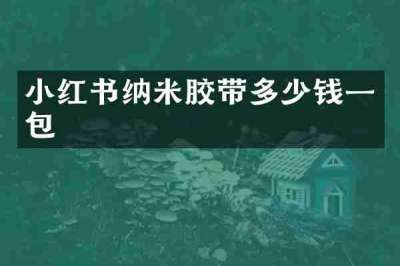 小红书纳米胶带多少钱一包