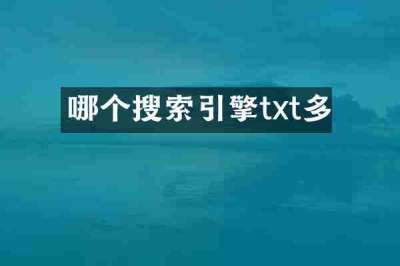 哪个搜索引擎txt多