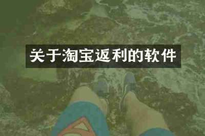 关于淘宝返利的软件