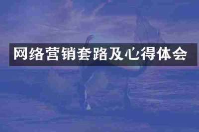 网络营销套路及心得体会