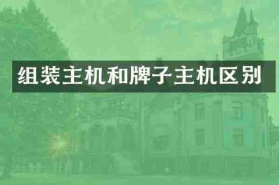 组装主机和牌子主机区别