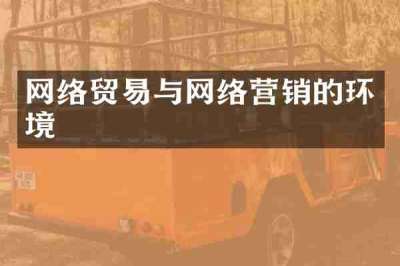 网络贸易与网络营销的环境