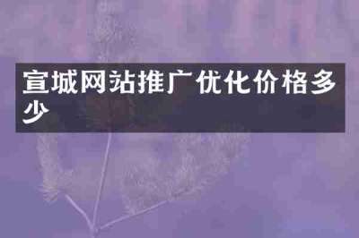 宣城网站推广优化价格多少