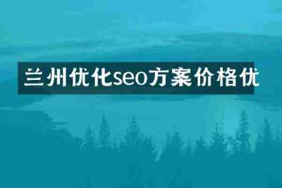兰州优化seo方案价格优
