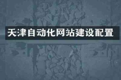 天津自动化网站建设配置