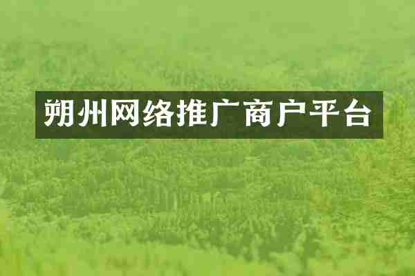 朔州网络推广商户平台