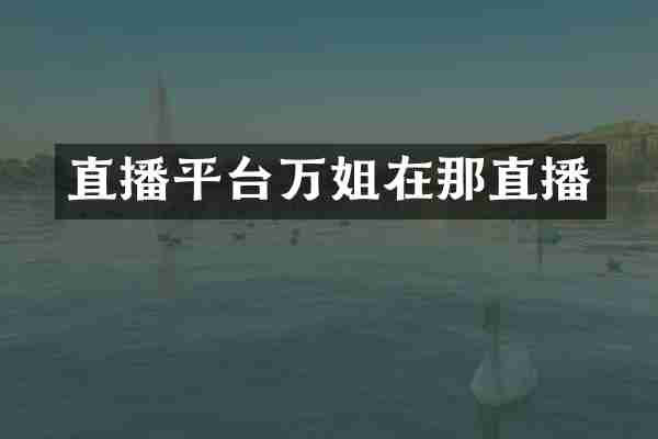 直播平台万姐在那直播