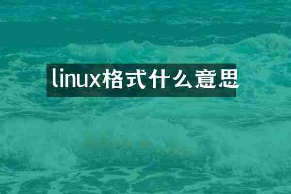 linux格式什么意思