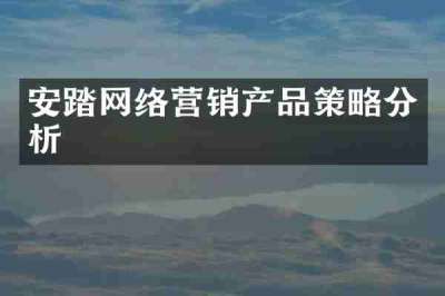 安踏网络营销产品策略分析