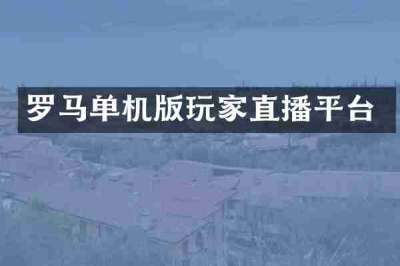 罗马单机版玩家直播平台
