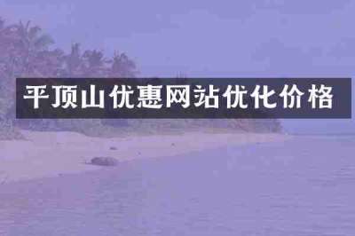 平顶山优惠网站优化价格
