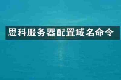 思科服务器配置域名命令