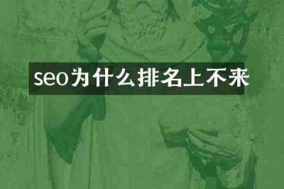 seo为什么排名上不来