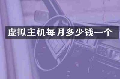 虚拟主机每月多少钱一个