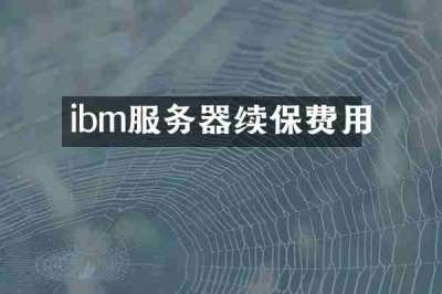 ibm服务器续保费用