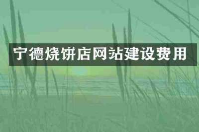 宁德烧饼店网站建设费用