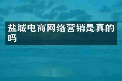 盐城电商网络营销是真的吗