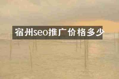 宿州seo推广价格多少
