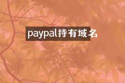 paypal持有域名