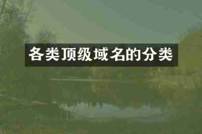 各类顶级域名的分类