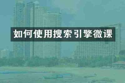 如何使用搜索引擎微课