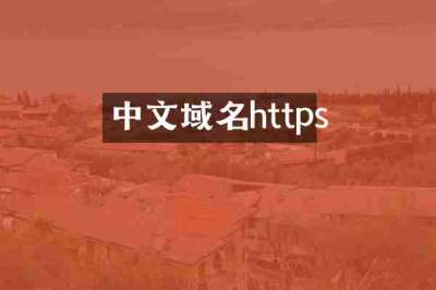中文域名https