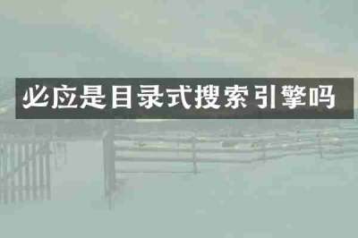 必应是目录式搜索引擎吗