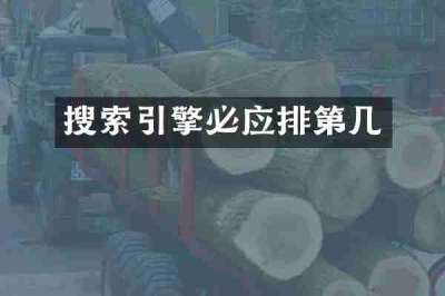 搜索引擎必应排第几