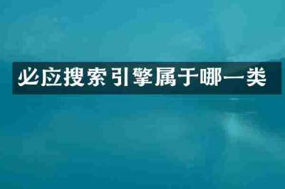 必应搜索引擎属于哪一类