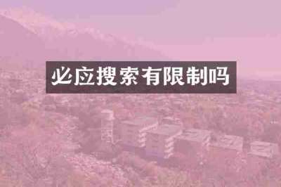 必应搜索有限制吗