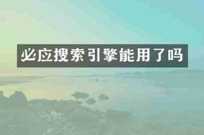 必应搜索引擎能用了吗