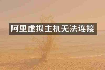 阿里虚拟主机无法连接