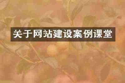 关于网站建设案例课堂