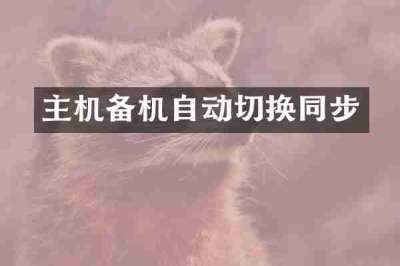 主机备机自动切换同步