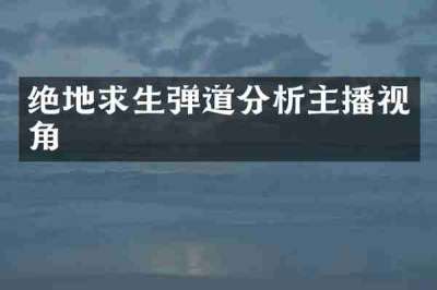 绝地求生弹道分析主播视角