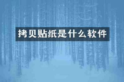 拷贝贴纸是什么软件