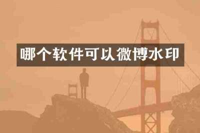 哪个软件可以微博水印