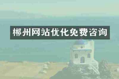 郴州网站优化免费咨询