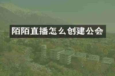 陌陌直播怎么创建公会